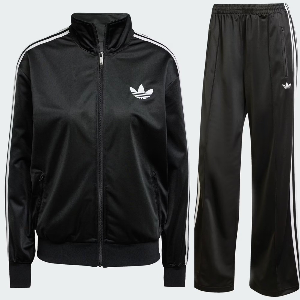 adidas Originals Womens Firebird Track Suit Size‎ XL Classic Loose Black NEW